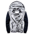 New Men'S Hoodies Jacket Winter Thick Warm Fleece Zipper Hoodies Coat Casual Tracksuit Sportwear Male Sweatshirts M~ 5XL