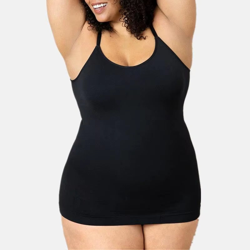 Seamless Shapewear Camisole Tank Tops for Women Scoop Neck Waist Tummy Control Bodyshaper Compression Top Vest Shirt Body Shaper