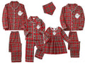 Family Christmas Pajamas Matching Sets Adult and Kids Xmas Red Plaid Button Shirts Tops+Pants Baby Romper Loungewear Pyjamas