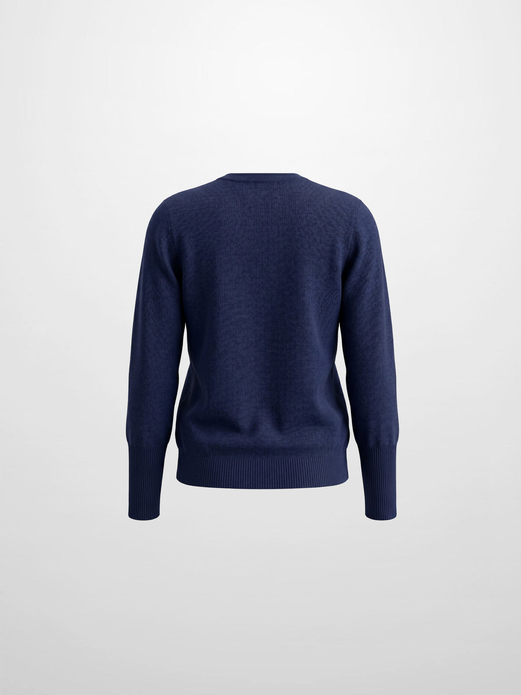 High Cuff Crew Sweater-Navy-2