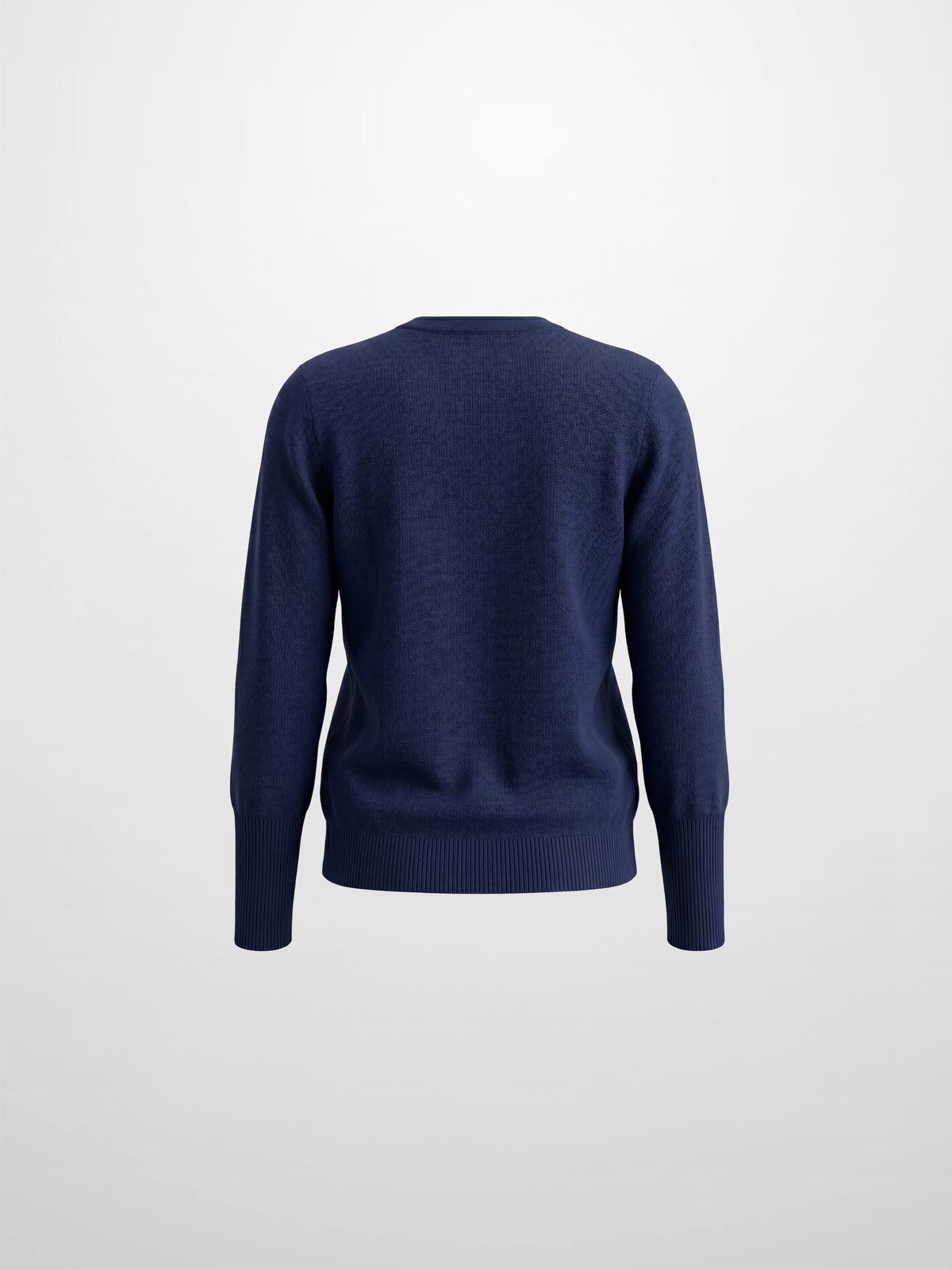 High Cuff Crew Sweater-Navy-2