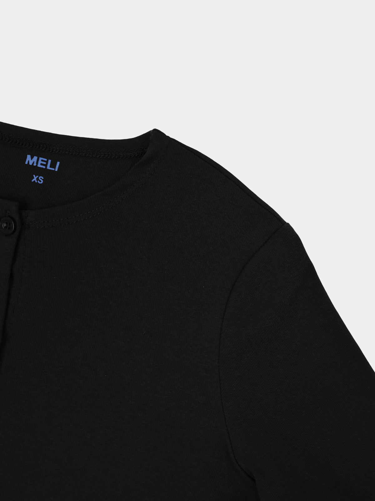 Crop T-Shirt Cardigan-Black-4
