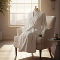 100% Cotton White Terry Kimono Bathrobe-0