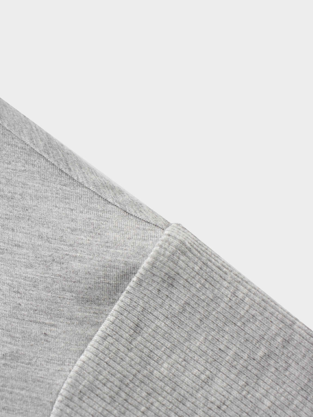 RIBBED BOTTOM T-SHIRT-HEATHERED GREY-3