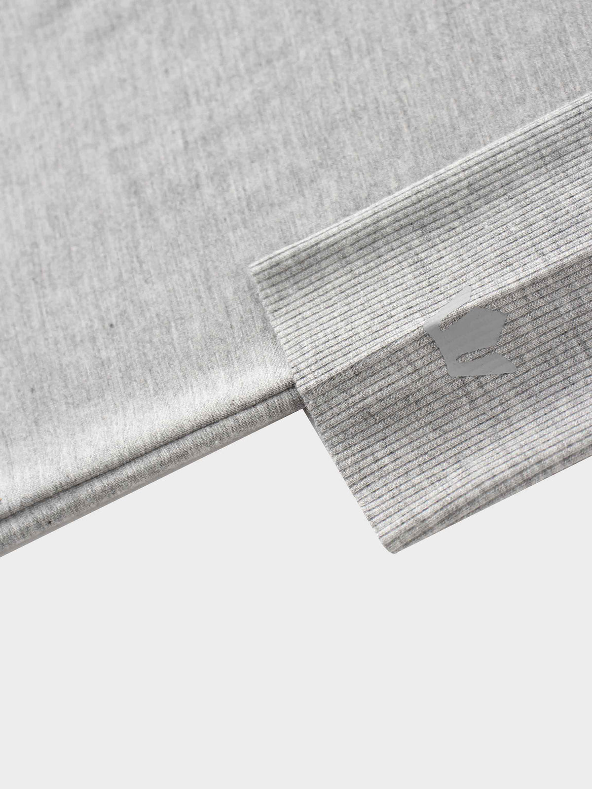RIBBED BOTTOM T-SHIRT-HEATHERED GREY-4