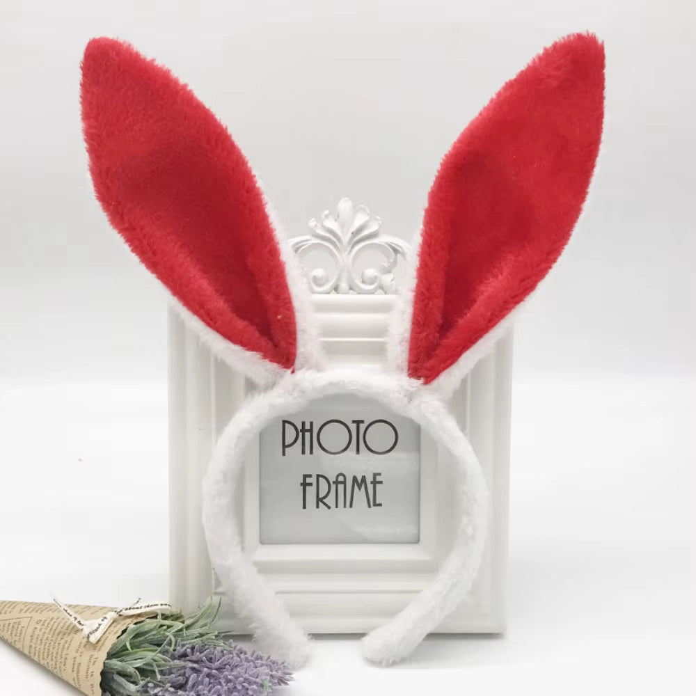 Rabbit Ear Easter Headbands Adult Kids Cute Colorful Bunny Ear Masquerade Tiara Costume Props Plush Easter Head Hoop Headwear