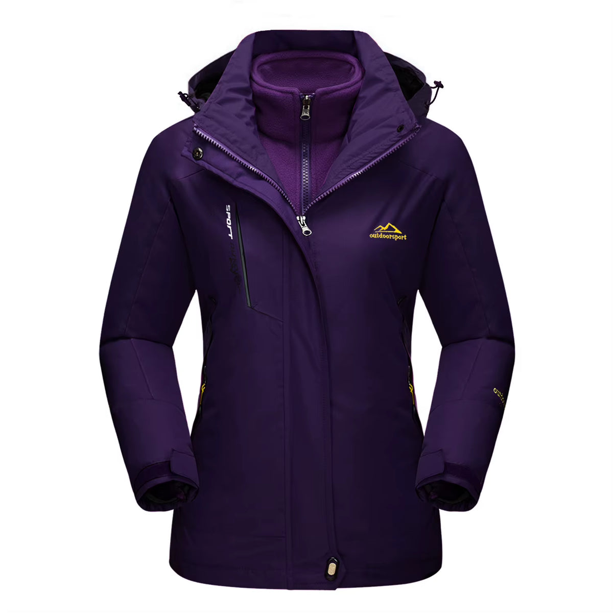 3 In1 Women'S Winter Ski Jackets Fleece Warm Thermal Snow Waterproof Jacket Hiking Clothing Outdoor Windbreaker Coats