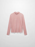 Velour Mock Neck Turtleneck-Blush-0