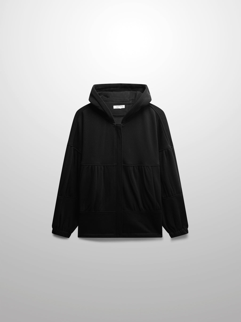Bubble Sweatshirt Jacket-Black-0