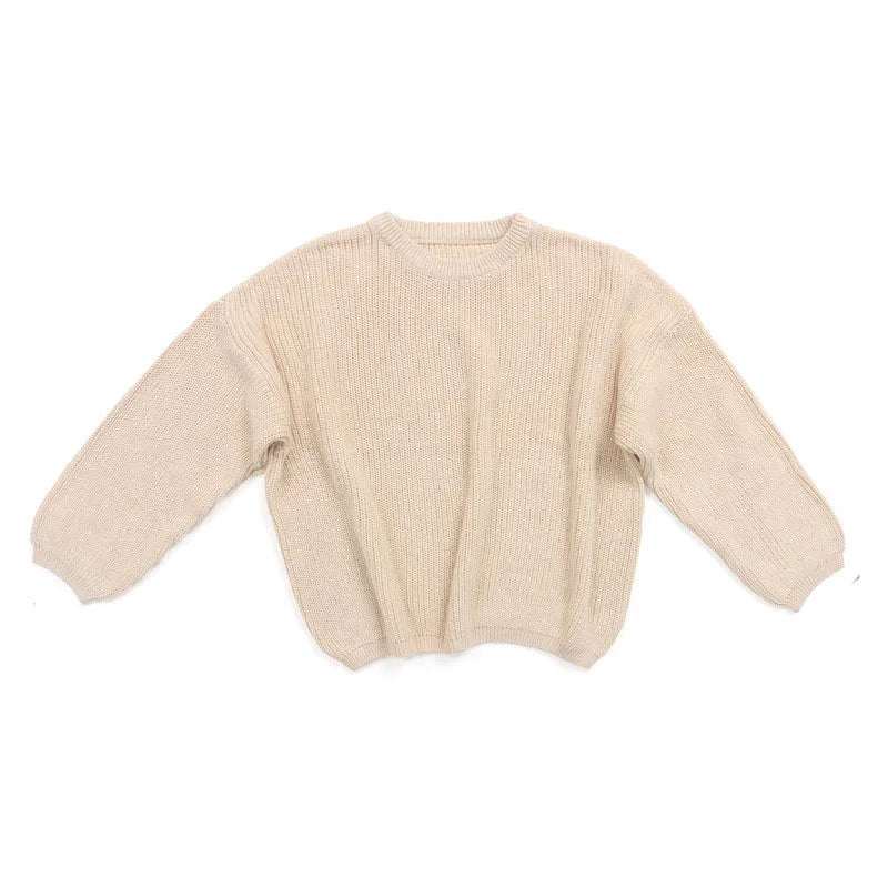 Baby Sweaters Autumn Winter Kids Boys Girls Long Sleeve Pure Color Knit Sweater Baby Kids Boys Girls Pullover Sweaters Clothes