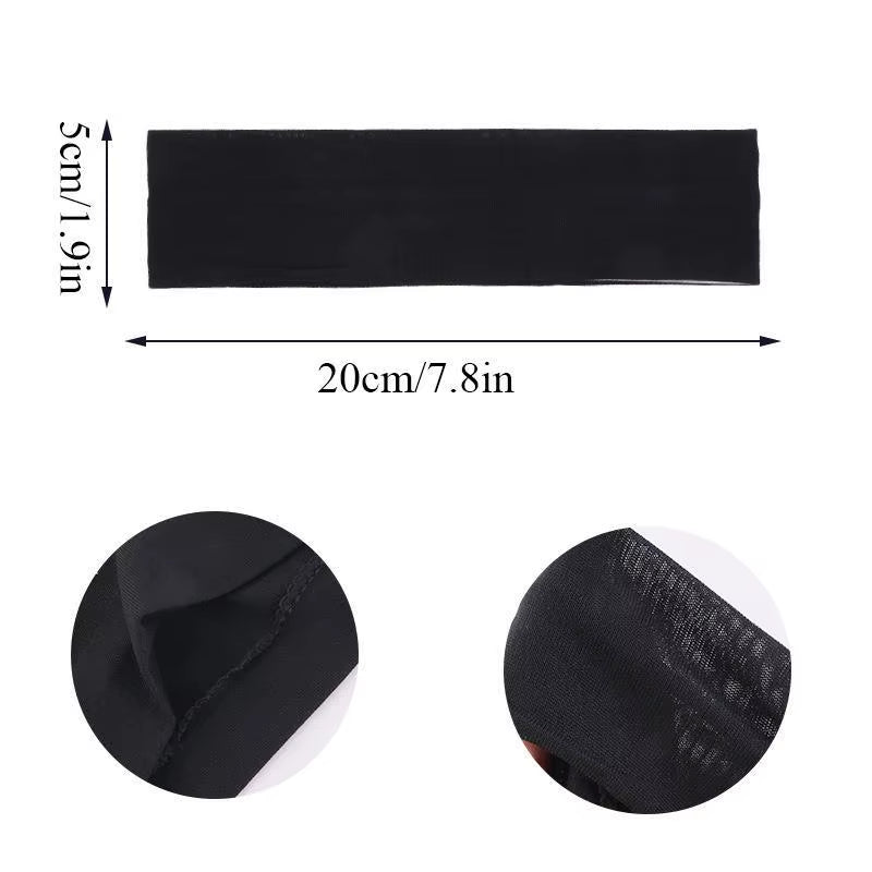 Harajuku Y2K Punk Girl Punk Grunge Hollowed Out Eyelets Wide Headband Cotton Elastic Headbands Steampunk Gothic Sports Headbands
