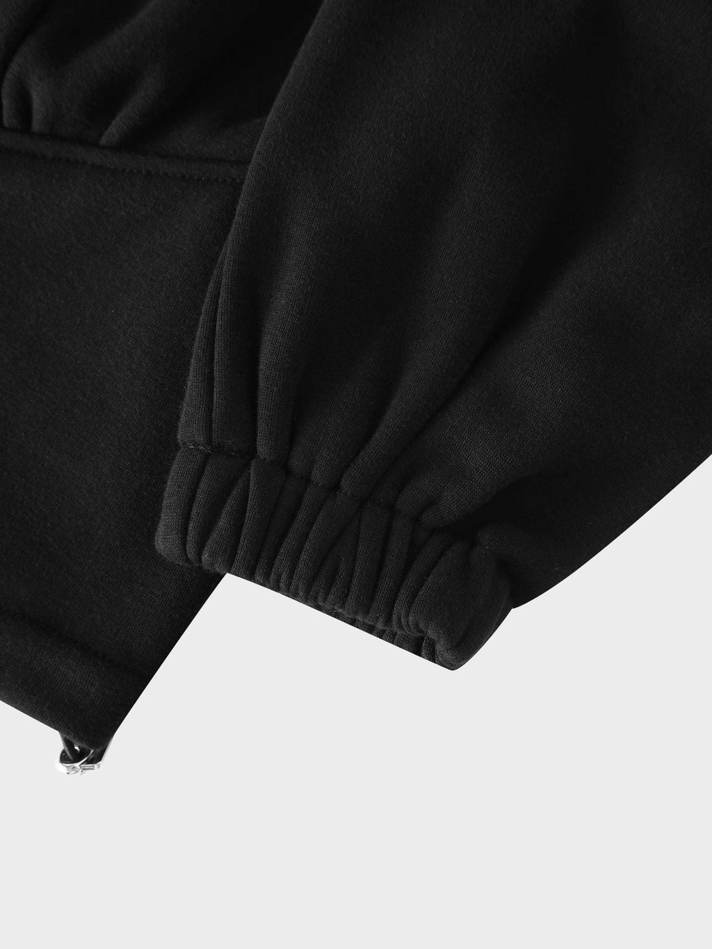 Bubble Sweatshirt Jacket-Black-3