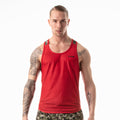 Camo Print Racer Tank Top Red-0