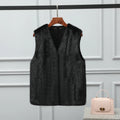 Real Mink Fur Coat Women Old Money Style Short Vest Luxury Warm Sleeveless Fur Jacket Woman 2024 Winter Clothes Меховой Жилет