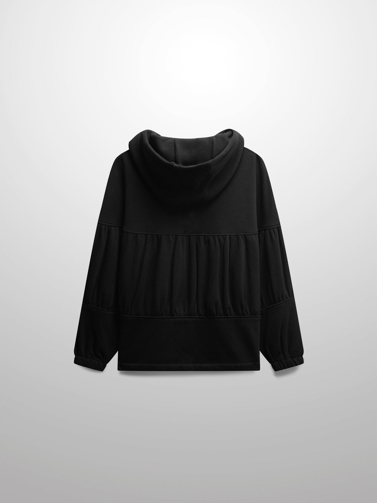 Bubble Sweatshirt Jacket-Black-1