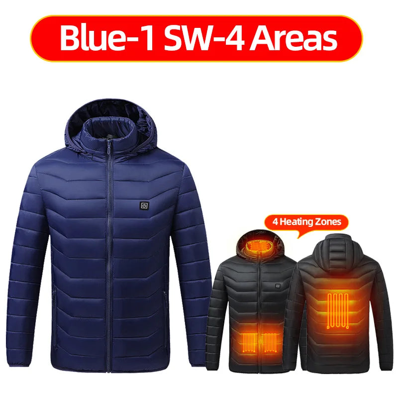 Heated Jackets for Men and Women Usb Electric Heated Hoodie Winter Heating Clothing Warming Hunting Coat Rechargeable