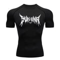 Graphic Compression Shirts for Men Athletic Quick Dry Tshirts Tees Tops Gym Workout Running Baselayers Undershirts Rash Guard