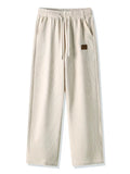 Winter Thick Warm Corduroy Sweatpants Men Fleece Liner Drawstring Straight Loose Track Pants Male Casual Fleece Thermal Trousers