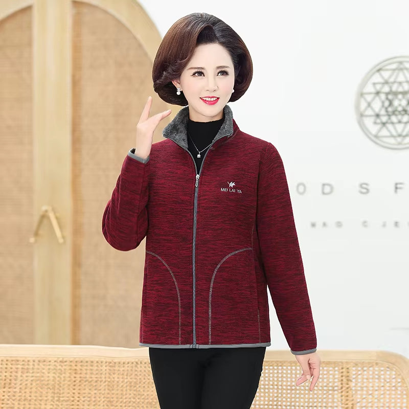 Thick Fleece Jacket Women'S Autumn Winter Outdoor Polar Fleece Thermal Coat Camping Hiking Jacket Female Mountaineering Clothes
