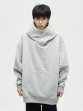 Autumn Ninja Streetwear Turtleneck Hoodies for Men Letter Embroidered Hip Hop Fashion Sweatshirts Y2K Vintage Fleece Hoody