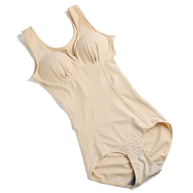 Slimming Shapewear Bodysuits Women Body Shapers Stretch Bodysuit with Removable Cup Nude and Black
