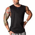 Plain Bodybuilding Stringer Tank Tops Men Workout Hooded Shirt Fitness Tank Top Men Gym Clothing Cotton Vest Hoodies