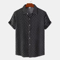 Fashion Solid Colored Dots Hawaiian Shirt Men Casual Short Sleeves Summer 3D Printed Button Blouse Tops Street Button Shirts