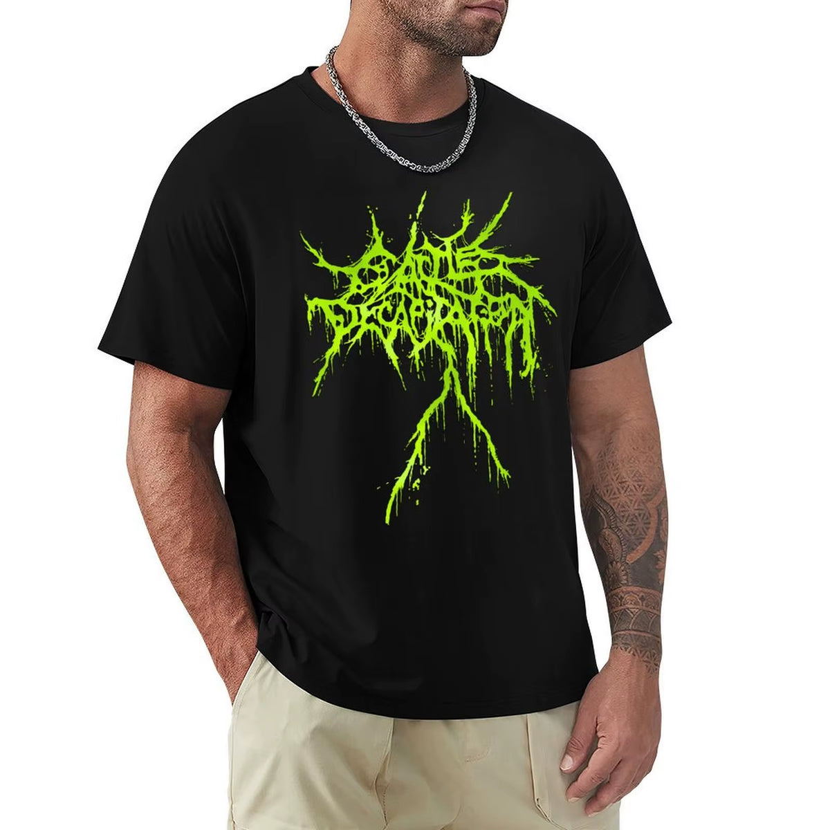 CATTLE DECAPITATION Logo Art T-Shirt Cotton Graphic Tees Funny T-Shirts Blanks Mens T Shirts Pack