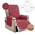 Waterproof Recliner Quilted Cover Nonslip Chair Slipcovers for Pets Dogs Kids Furniture Protector with Elastic Straps & Pockets