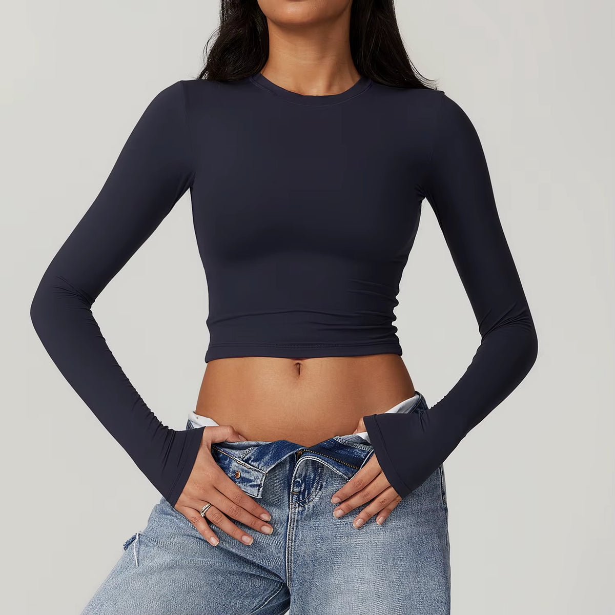 Women'S Yoga Long Sleeve Sexy Tight Gym Clothes Fitness Tops Sports T-Shirt Running Workout Shirts Cycling Push up Yoga Top