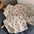 Summer Toddler Kids Girl'S Clothes Baby Outfits Sets Cherry T-Shirt+Shorts Suits for Children Girls' Clothing Baby Sets Coats