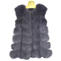 Women'S Red Fox Fur Vest, Real Fox Fur Vest, Warm Casual Fashion, European Style, Street Style, New, Autumn and Winter