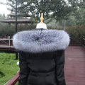 Fluffy Fur Collar Natural Real Fox Fur Collar Ladies down Jacket Hat Strips Hood Trim Women Genuine Fur Scarf Men Coat Collar