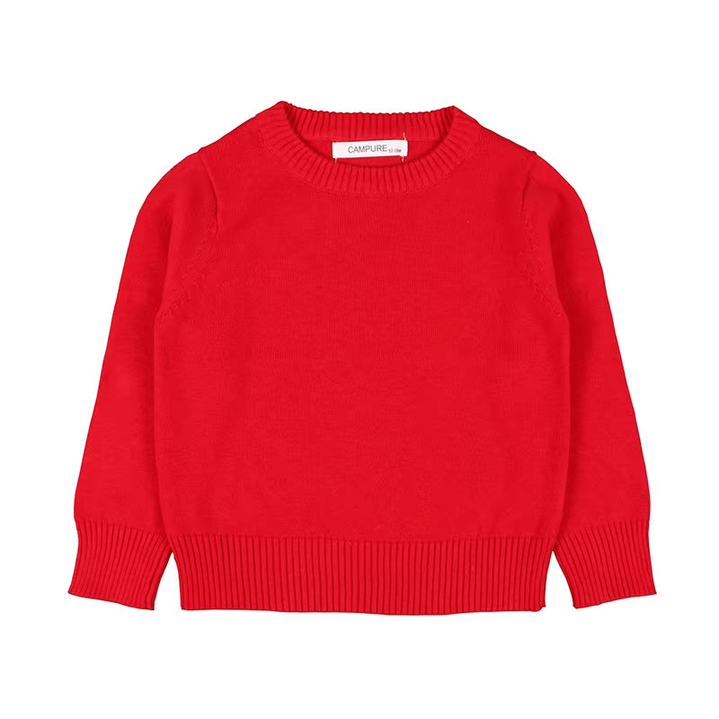 New Boys Girls Knit Pullover Children Winter Clothes Printing Cotton Sweatersuit Casual Chunky Cable Knit Baby Sweater Clothes