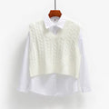 Women Short Knitted Sweater Sleeveless Women Loose Sweater Vest Ladies V-Neck Pullover Tank Tops Waistcoat Female Coats JW9899