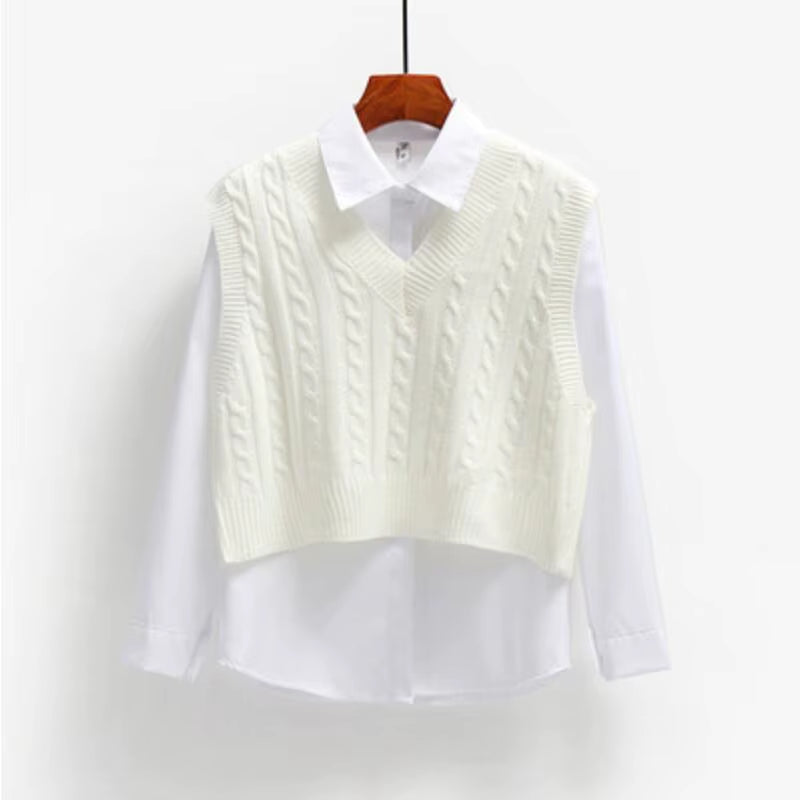 Women Short Knitted Sweater Sleeveless Women Loose Sweater Vest Ladies V-Neck Pullover Tank Tops Waistcoat Female Coats JW9899