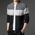 Mens Fleece Thick Cardigan Autumn Winter Knitted Sweaters Male Cardigans Slim Fit Luxury Brand Cold Sweater Coat Jacket
