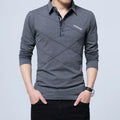 Men'S Polo Shirt Autumn Button Brand Male Long Sleeve Polo Shirt Casual Male Shirt Dress Polo Shirts plus Size 3XL 4XL 5XL