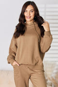 RISEN Drawstring Drop Shoulder Long Sleeve Hoodie-0