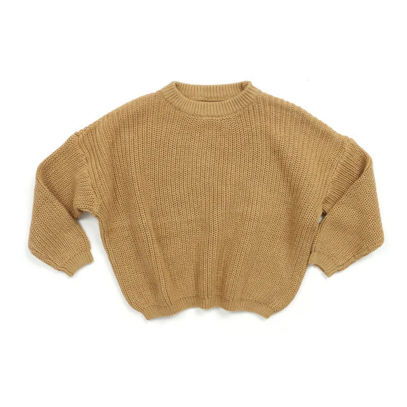 Baby Sweaters Autumn Winter Kids Boys Girls Long Sleeve Pure Color Knit Sweater Baby Kids Boys Girls Pullover Sweaters Clothes