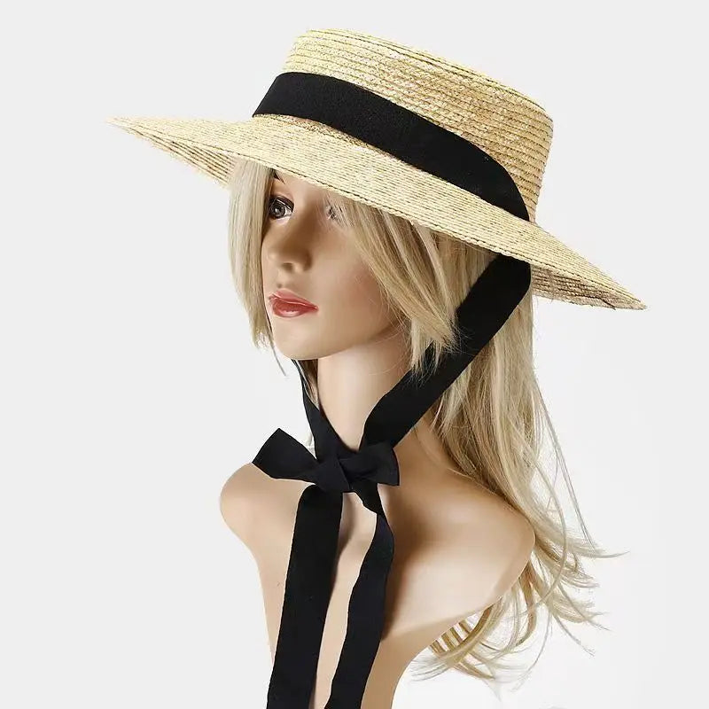 Oversized Boater Hat Kentucky Derby Hat Summer Women'S Hat Wedding Hat Horse Race Hat Garden Party Hat Sun Block Hat