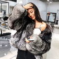 Women'S Fur Coat Short Style Fashion Imitation Fox Hair Whole Fur Coat Autumn Winter New Casual Lady Jacket
