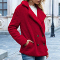 Autumn Winter Solid Faux Fur Fleece Coat Women Casual Warm Soft Fur Button Cardigan Jacket Plush Overcoat Coat Female Jacket
