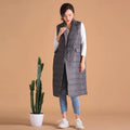 Brand Women'S Long Vest Ultra Light down Vests Female Sleeveless Windproof Lightweight Warm Long Waistcoat