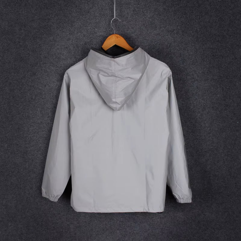 New Full Reflective Jacket Men / Women Harajuku Windbreaker Jackets Hooded Hip-Hop Streetwear Night Shiny Zipper Coats Jacke