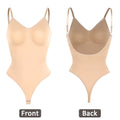 Womens Backless Bodysuits Seam-Free Shapewear Thong Butt Lifter Body Shaper Slimming Camisole Tops Tummy Control Corset