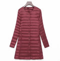 Winter Oversize Womens Duck down Jackets Ultra Light Coat Long Puffer Jacket Casual Black Autumn Parkas ED838