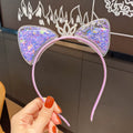 Glitter Cat Ear Hairband Girl Children Quicksand Crown Headband Cat Ears Party Hair Hoop Kids Hair Accessories Jewelry Headwear