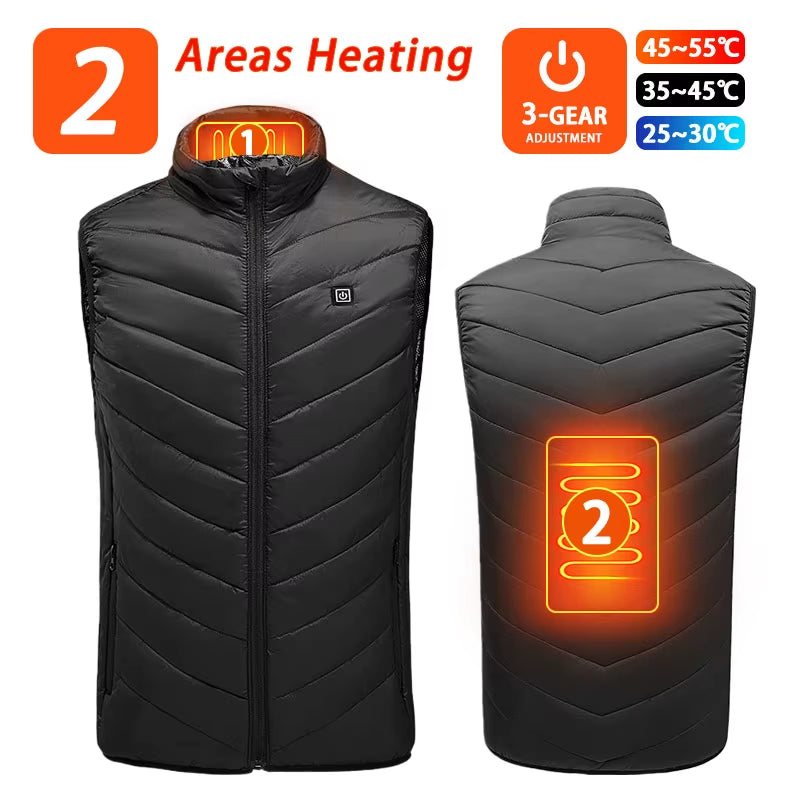 21 HEATING ZONES Heated Vest Lightweight Heating Jacket Coat Vests Men Women Winter Usb Self Heating Thermal Heating down Jacket