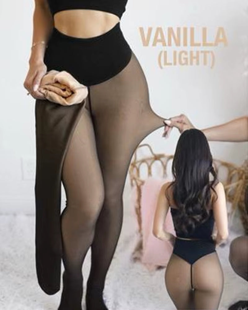 Women'S Thermal Leggings Insulated Tights Fleece Lined High Waist Elasticity Thick Plush Women plus Size Pantyhose Winter Tights